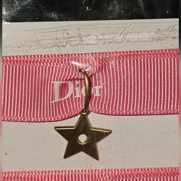 Dior Authentic Ribbon wrap bracelets with gold charms. Set of 3. New in Package. - Picture 4 of 7